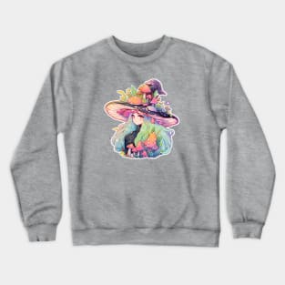 Pastel Goth Cute Mushroom Witch Crewneck Sweatshirt